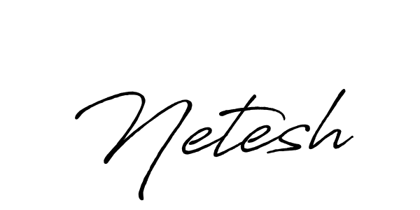 Use a signature maker to create a handwritten signature online. With this signature software, you can design (Antro_Vectra_Bolder) your own signature for name Netesh. Netesh signature style 7 images and pictures png