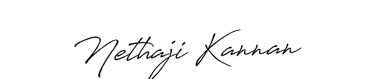 Create a beautiful signature design for name Nethaji Kannan. With this signature (Antro_Vectra_Bolder) fonts, you can make a handwritten signature for free. Nethaji Kannan signature style 7 images and pictures png
