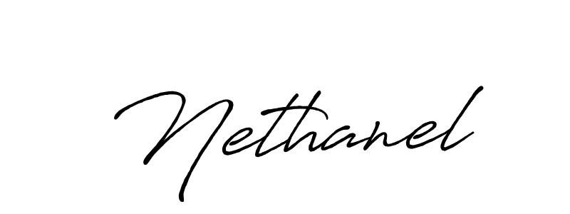 Use a signature maker to create a handwritten signature online. With this signature software, you can design (Antro_Vectra_Bolder) your own signature for name Nethanel. Nethanel signature style 7 images and pictures png