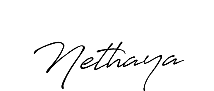 Design your own signature with our free online signature maker. With this signature software, you can create a handwritten (Antro_Vectra_Bolder) signature for name Nethaya. Nethaya signature style 7 images and pictures png