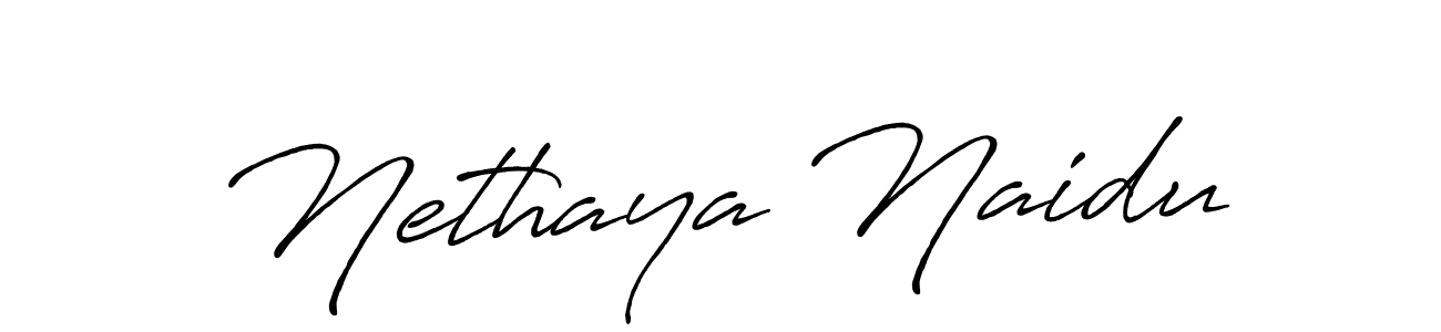Also we have Nethaya Naidu name is the best signature style. Create professional handwritten signature collection using Antro_Vectra_Bolder autograph style. Nethaya Naidu signature style 7 images and pictures png