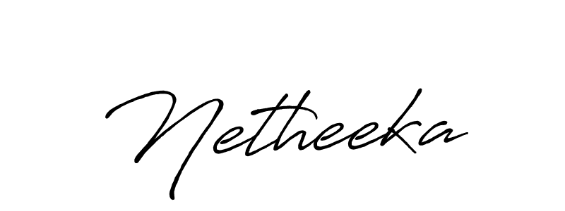 Design your own signature with our free online signature maker. With this signature software, you can create a handwritten (Antro_Vectra_Bolder) signature for name Netheeka. Netheeka signature style 7 images and pictures png