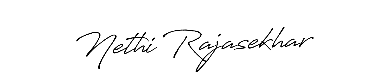 if you are searching for the best signature style for your name Nethi Rajasekhar. so please give up your signature search. here we have designed multiple signature styles  using Antro_Vectra_Bolder. Nethi Rajasekhar signature style 7 images and pictures png
