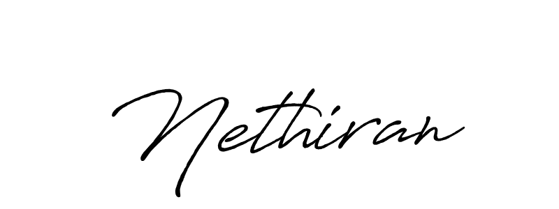 How to make Nethiran signature? Antro_Vectra_Bolder is a professional autograph style. Create handwritten signature for Nethiran name. Nethiran signature style 7 images and pictures png