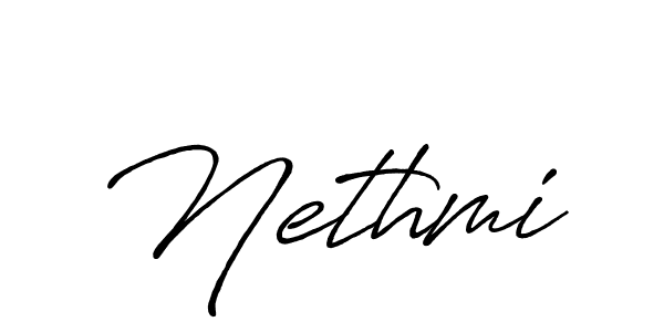 Similarly Antro_Vectra_Bolder is the best handwritten signature design. Signature creator online .You can use it as an online autograph creator for name Nethmi. Nethmi signature style 7 images and pictures png