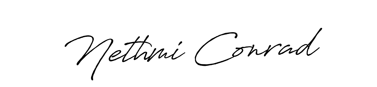 You can use this online signature creator to create a handwritten signature for the name Nethmi Conrad. This is the best online autograph maker. Nethmi Conrad signature style 7 images and pictures png