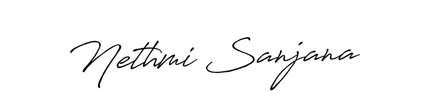 You should practise on your own different ways (Antro_Vectra_Bolder) to write your name (Nethmi Sanjana) in signature. don't let someone else do it for you. Nethmi Sanjana signature style 7 images and pictures png