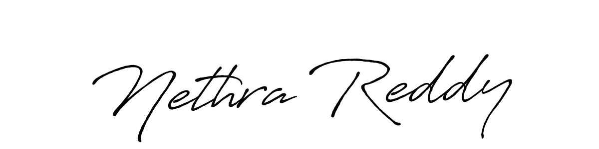 if you are searching for the best signature style for your name Nethra Reddy. so please give up your signature search. here we have designed multiple signature styles  using Antro_Vectra_Bolder. Nethra Reddy signature style 7 images and pictures png