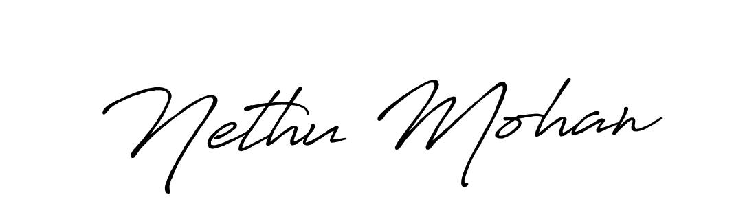 The best way (Antro_Vectra_Bolder) to make a short signature is to pick only two or three words in your name. The name Nethu Mohan include a total of six letters. For converting this name. Nethu Mohan signature style 7 images and pictures png