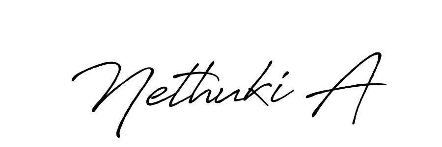 Antro_Vectra_Bolder is a professional signature style that is perfect for those who want to add a touch of class to their signature. It is also a great choice for those who want to make their signature more unique. Get Nethuki A name to fancy signature for free. Nethuki A signature style 7 images and pictures png