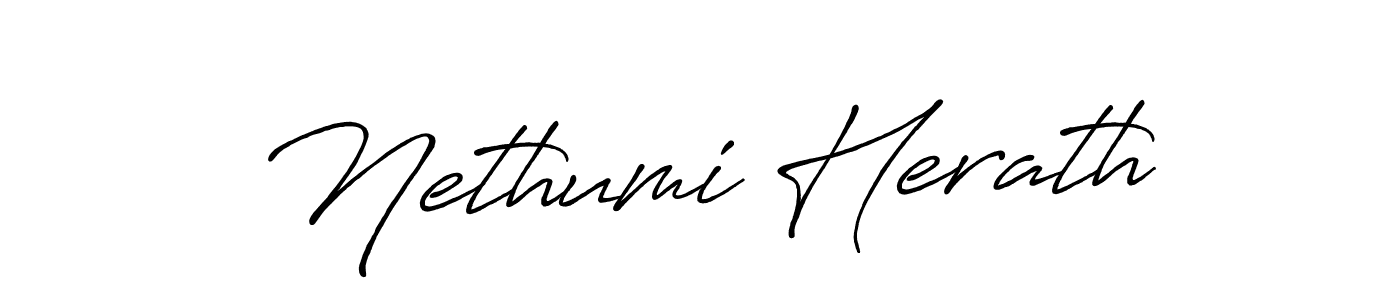 How to make Nethumi Herath name signature. Use Antro_Vectra_Bolder style for creating short signs online. This is the latest handwritten sign. Nethumi Herath signature style 7 images and pictures png