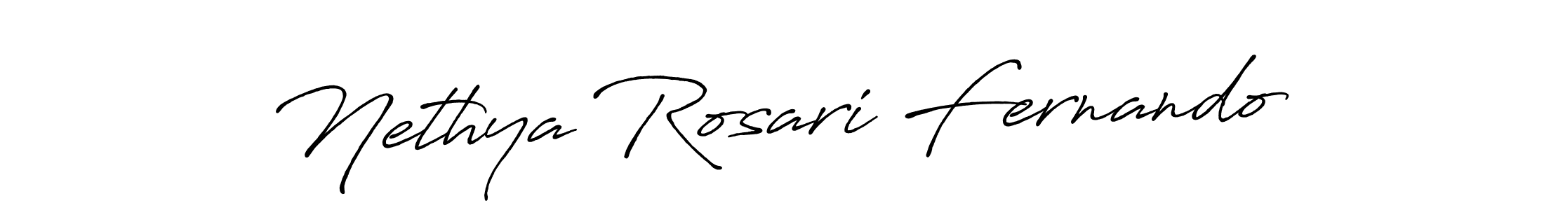 Nethya Rosari Fernando stylish signature style. Best Handwritten Sign (Antro_Vectra_Bolder) for my name. Handwritten Signature Collection Ideas for my name Nethya Rosari Fernando. Nethya Rosari Fernando signature style 7 images and pictures png