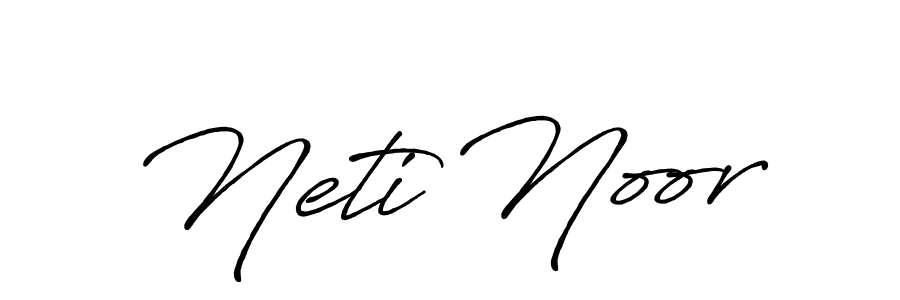 How to make Neti Noor signature? Antro_Vectra_Bolder is a professional autograph style. Create handwritten signature for Neti Noor name. Neti Noor signature style 7 images and pictures png