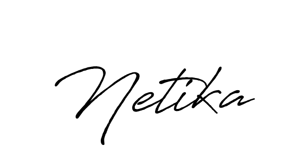 Design your own signature with our free online signature maker. With this signature software, you can create a handwritten (Antro_Vectra_Bolder) signature for name Netika. Netika signature style 7 images and pictures png