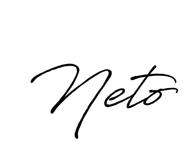 Use a signature maker to create a handwritten signature online. With this signature software, you can design (Antro_Vectra_Bolder) your own signature for name Neto. Neto signature style 7 images and pictures png
