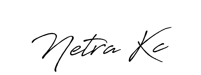 Make a beautiful signature design for name Netra Kc. With this signature (Antro_Vectra_Bolder) style, you can create a handwritten signature for free. Netra Kc signature style 7 images and pictures png