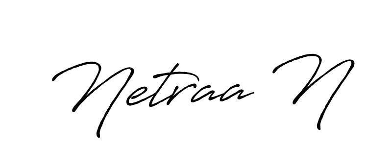 Similarly Antro_Vectra_Bolder is the best handwritten signature design. Signature creator online .You can use it as an online autograph creator for name Netraa N. Netraa N signature style 7 images and pictures png