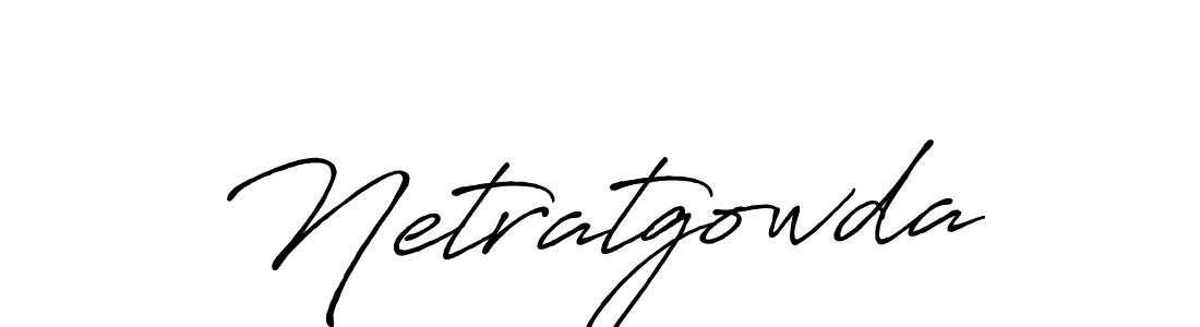 How to make Netratgowda signature? Antro_Vectra_Bolder is a professional autograph style. Create handwritten signature for Netratgowda name. Netratgowda signature style 7 images and pictures png