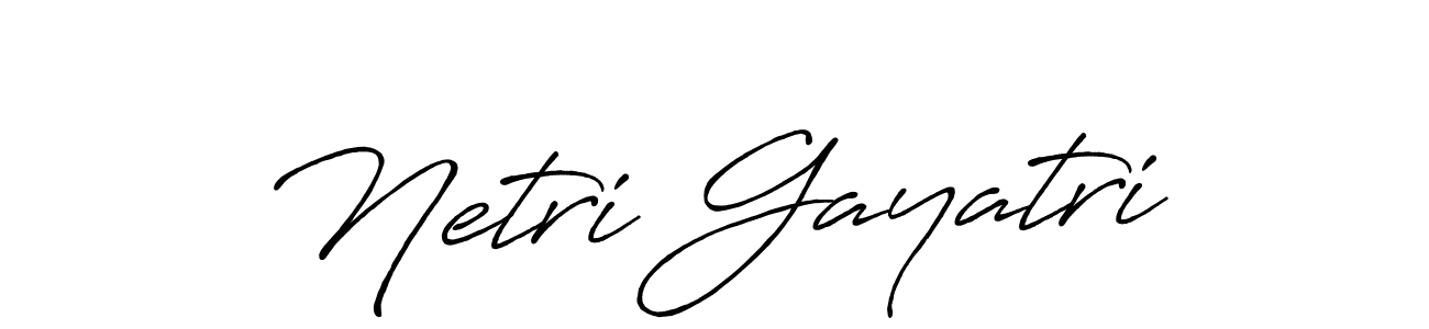 It looks lik you need a new signature style for name Netri Gayatri. Design unique handwritten (Antro_Vectra_Bolder) signature with our free signature maker in just a few clicks. Netri Gayatri signature style 7 images and pictures png