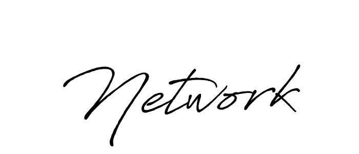 Design your own signature with our free online signature maker. With this signature software, you can create a handwritten (Antro_Vectra_Bolder) signature for name Network. Network signature style 7 images and pictures png