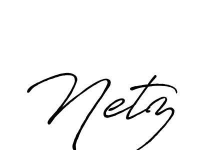 Create a beautiful signature design for name Netz. With this signature (Antro_Vectra_Bolder) fonts, you can make a handwritten signature for free. Netz signature style 7 images and pictures png