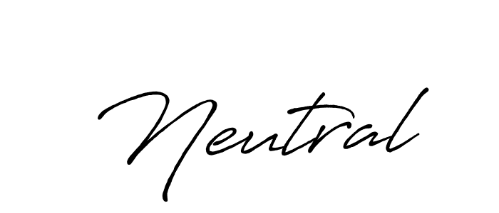 How to Draw Neutral signature style? Antro_Vectra_Bolder is a latest design signature styles for name Neutral. Neutral signature style 7 images and pictures png