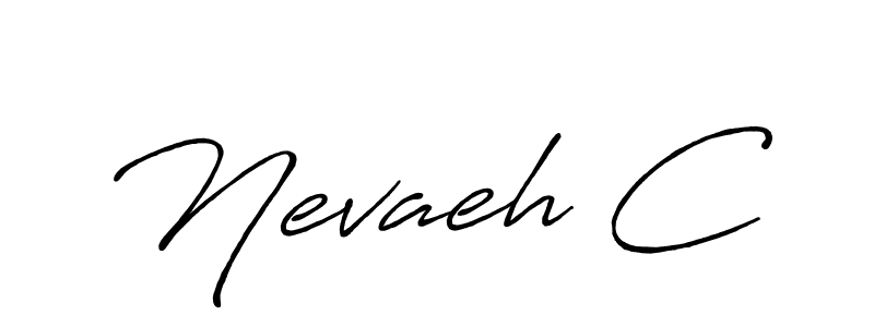 Make a beautiful signature design for name Nevaeh C. With this signature (Antro_Vectra_Bolder) style, you can create a handwritten signature for free. Nevaeh C signature style 7 images and pictures png