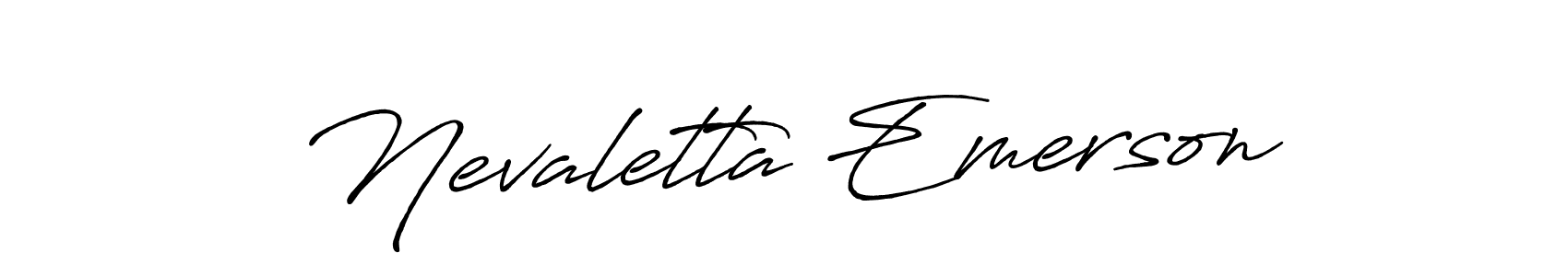 if you are searching for the best signature style for your name Nevaletta Emerson. so please give up your signature search. here we have designed multiple signature styles  using Antro_Vectra_Bolder. Nevaletta Emerson signature style 7 images and pictures png