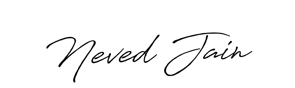 Design your own signature with our free online signature maker. With this signature software, you can create a handwritten (Antro_Vectra_Bolder) signature for name Neved Jain. Neved Jain signature style 7 images and pictures png