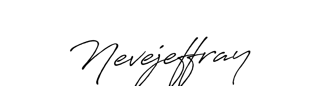 Make a beautiful signature design for name Nevejeffray. With this signature (Antro_Vectra_Bolder) style, you can create a handwritten signature for free. Nevejeffray signature style 7 images and pictures png