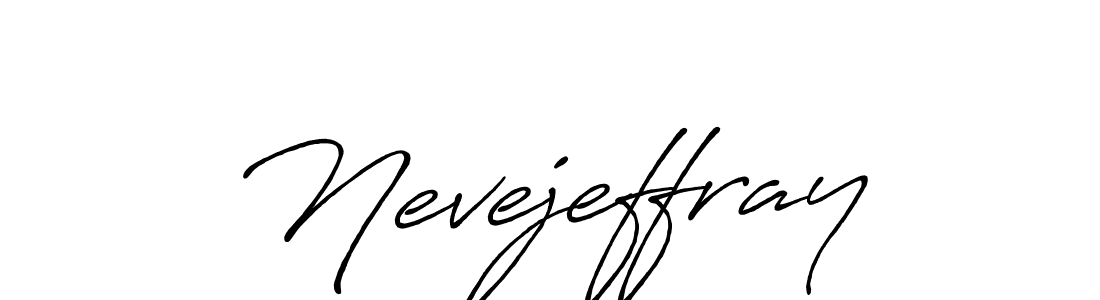 Make a beautiful signature design for name Nevejeffray. With this signature (Antro_Vectra_Bolder) style, you can create a handwritten signature for free. Nevejeffray signature style 7 images and pictures png