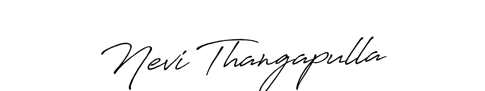 How to make Nevi Thangapulla signature? Antro_Vectra_Bolder is a professional autograph style. Create handwritten signature for Nevi Thangapulla name. Nevi Thangapulla signature style 7 images and pictures png