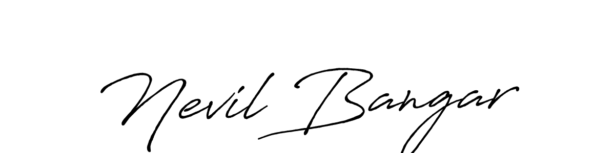How to Draw Nevil Bangar signature style? Antro_Vectra_Bolder is a latest design signature styles for name Nevil Bangar. Nevil Bangar signature style 7 images and pictures png
