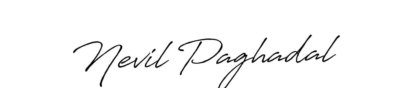 Also we have Nevil Paghadal name is the best signature style. Create professional handwritten signature collection using Antro_Vectra_Bolder autograph style. Nevil Paghadal signature style 7 images and pictures png