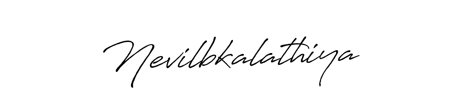 How to make Nevilbkalathiya signature? Antro_Vectra_Bolder is a professional autograph style. Create handwritten signature for Nevilbkalathiya name. Nevilbkalathiya signature style 7 images and pictures png