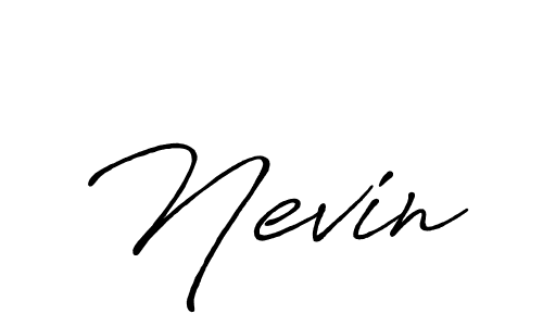 Similarly Antro_Vectra_Bolder is the best handwritten signature design. Signature creator online .You can use it as an online autograph creator for name Nevin. Nevin signature style 7 images and pictures png