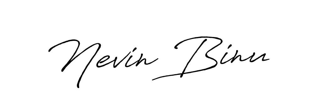 Use a signature maker to create a handwritten signature online. With this signature software, you can design (Antro_Vectra_Bolder) your own signature for name Nevin Binu. Nevin Binu signature style 7 images and pictures png