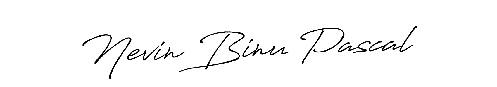 Create a beautiful signature design for name Nevin Binu Pascal. With this signature (Antro_Vectra_Bolder) fonts, you can make a handwritten signature for free. Nevin Binu Pascal signature style 7 images and pictures png