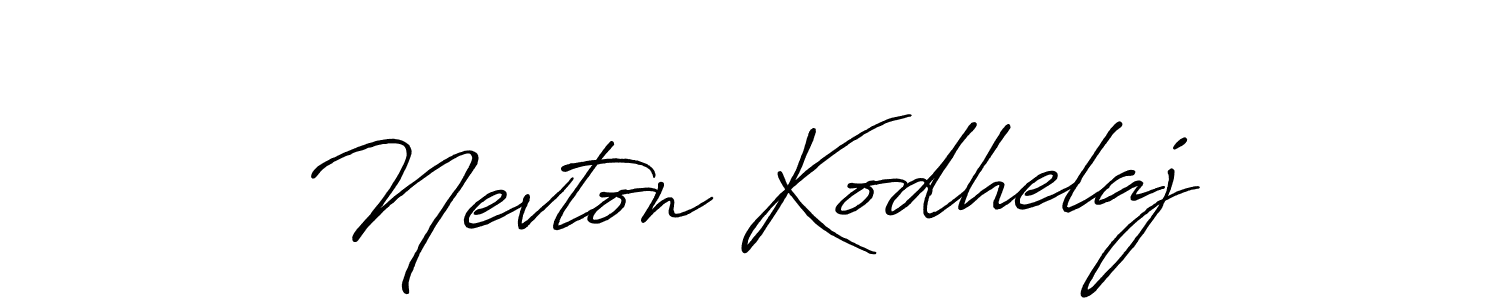 Nevton Kodhelaj stylish signature style. Best Handwritten Sign (Antro_Vectra_Bolder) for my name. Handwritten Signature Collection Ideas for my name Nevton Kodhelaj. Nevton Kodhelaj signature style 7 images and pictures png