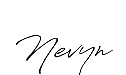 Nevyn stylish signature style. Best Handwritten Sign (Antro_Vectra_Bolder) for my name. Handwritten Signature Collection Ideas for my name Nevyn. Nevyn signature style 7 images and pictures png