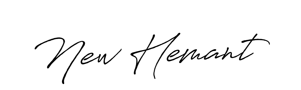 Make a beautiful signature design for name New Hemant. With this signature (Antro_Vectra_Bolder) style, you can create a handwritten signature for free. New Hemant signature style 7 images and pictures png