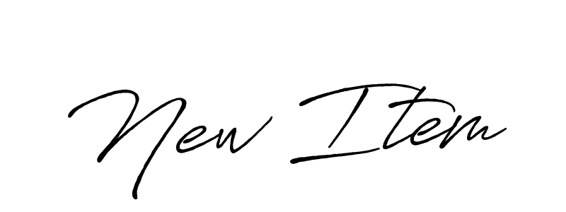 Use a signature maker to create a handwritten signature online. With this signature software, you can design (Antro_Vectra_Bolder) your own signature for name New Item. New Item signature style 7 images and pictures png