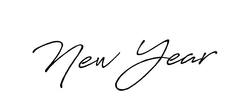 Design your own signature with our free online signature maker. With this signature software, you can create a handwritten (Antro_Vectra_Bolder) signature for name New Year. New Year signature style 7 images and pictures png