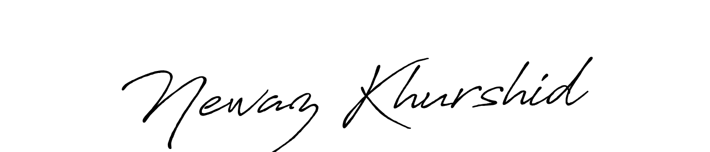 Design your own signature with our free online signature maker. With this signature software, you can create a handwritten (Antro_Vectra_Bolder) signature for name Newaz Khurshid. Newaz Khurshid signature style 7 images and pictures png
