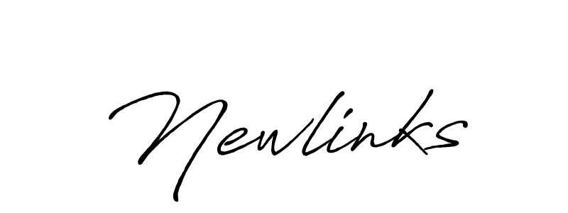 Make a beautiful signature design for name Newlinks. With this signature (Antro_Vectra_Bolder) style, you can create a handwritten signature for free. Newlinks signature style 7 images and pictures png