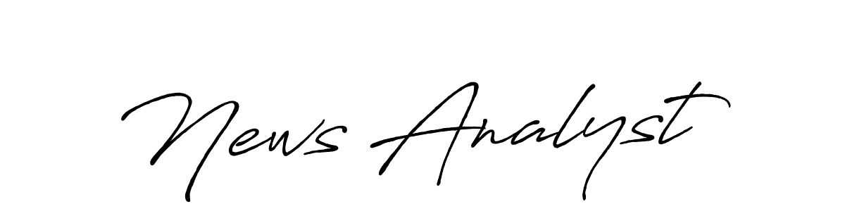 This is the best signature style for the News Analyst name. Also you like these signature font (Antro_Vectra_Bolder). Mix name signature. News Analyst signature style 7 images and pictures png