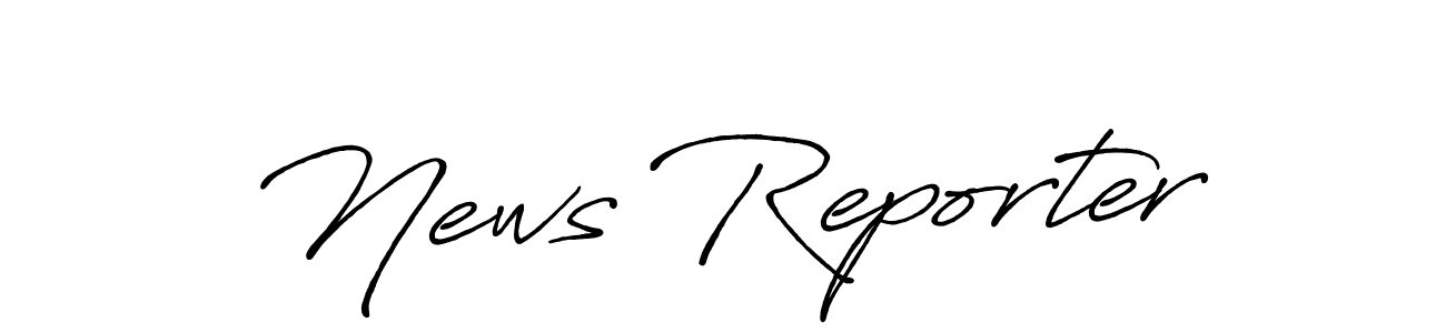 Make a beautiful signature design for name News Reporter. Use this online signature maker to create a handwritten signature for free. News Reporter signature style 7 images and pictures png