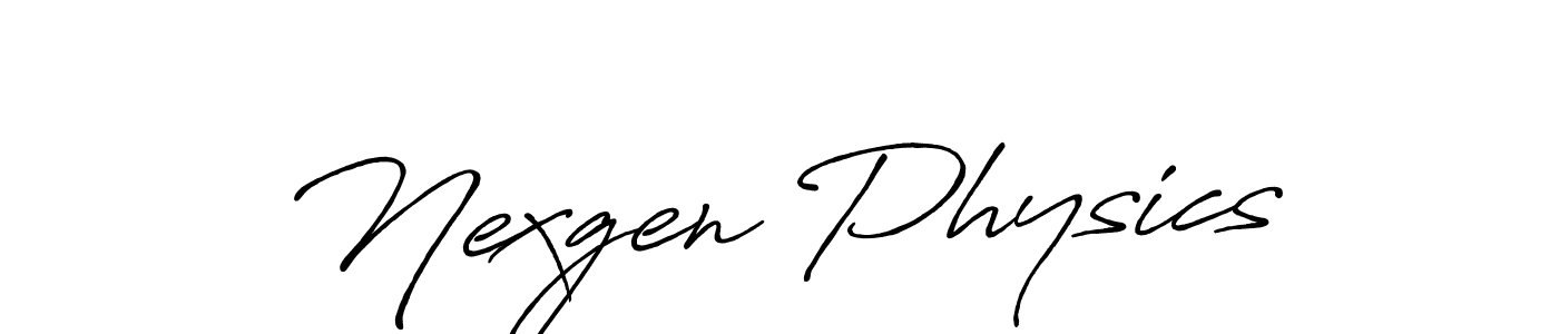 Also You can easily find your signature by using the search form. We will create Nexgen Physics name handwritten signature images for you free of cost using Antro_Vectra_Bolder sign style. Nexgen Physics signature style 7 images and pictures png