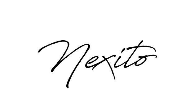 Nexito stylish signature style. Best Handwritten Sign (Antro_Vectra_Bolder) for my name. Handwritten Signature Collection Ideas for my name Nexito. Nexito signature style 7 images and pictures png