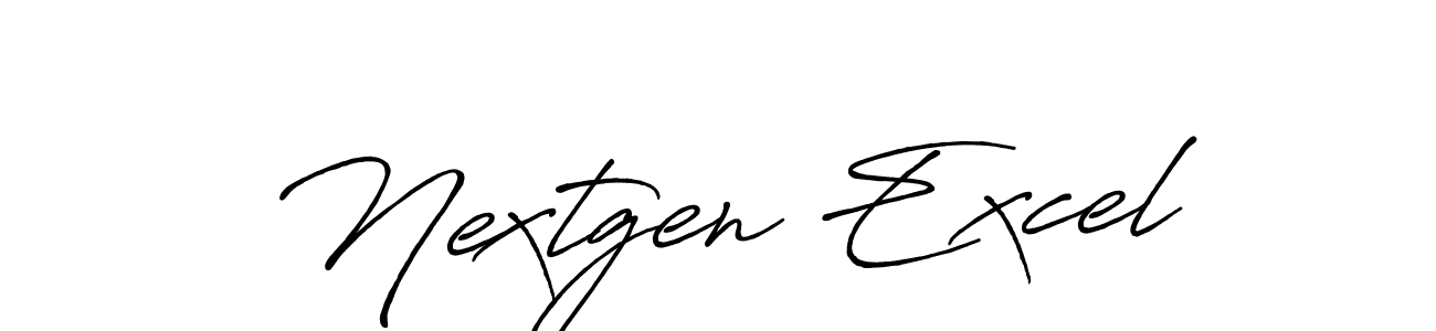 Nextgen Excel stylish signature style. Best Handwritten Sign (Antro_Vectra_Bolder) for my name. Handwritten Signature Collection Ideas for my name Nextgen Excel. Nextgen Excel signature style 7 images and pictures png